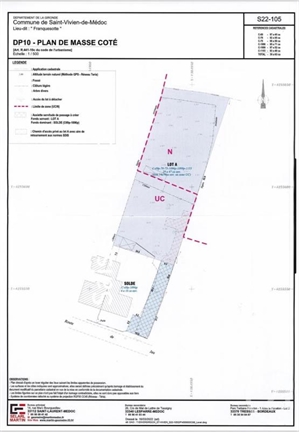terrain à la vente -   33590  SAINT VIVIEN DE MEDOC, surface 2934 m2 vente terrain - UBI445778924